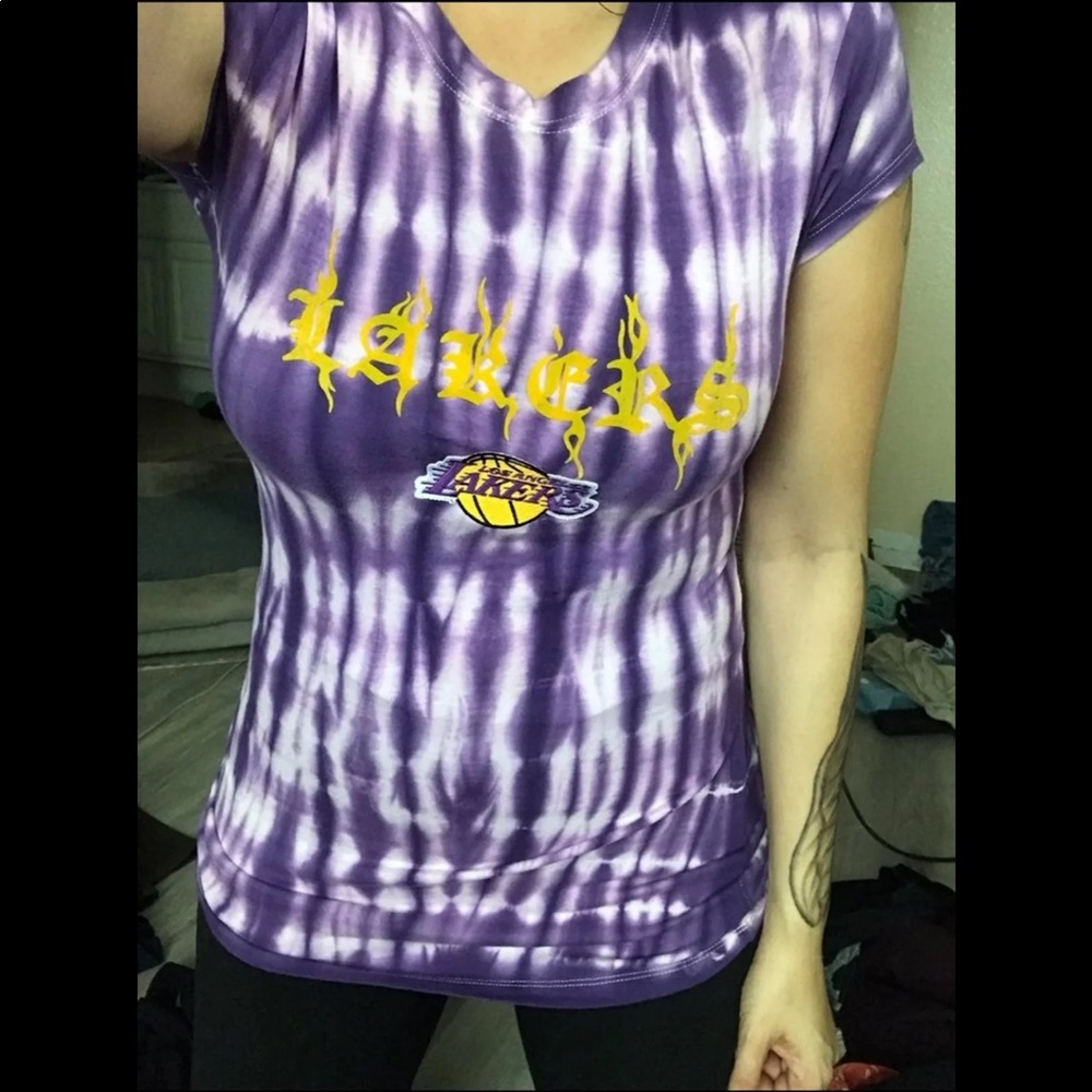 Lakers tie dye shirt